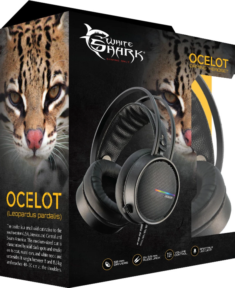 White Shark Ocelot Gaming Headset (USB)