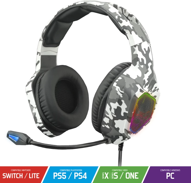 Spirit of Gamer Elite H50 Over Ear Gaming Headset (USB) Arctic