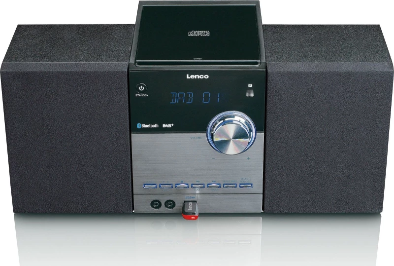 Lenco Mc-150 Microset Μουσικό Σύστημα Με Επιλογές Fm/Dab+ Ράδιο,Bluetooth,Cd,Usb,Sd Και Aux-In