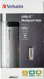 Verbatim Usb-C Adapter Usb 3.1 Gen 1 Usb 3.0 + 2 Hdmi