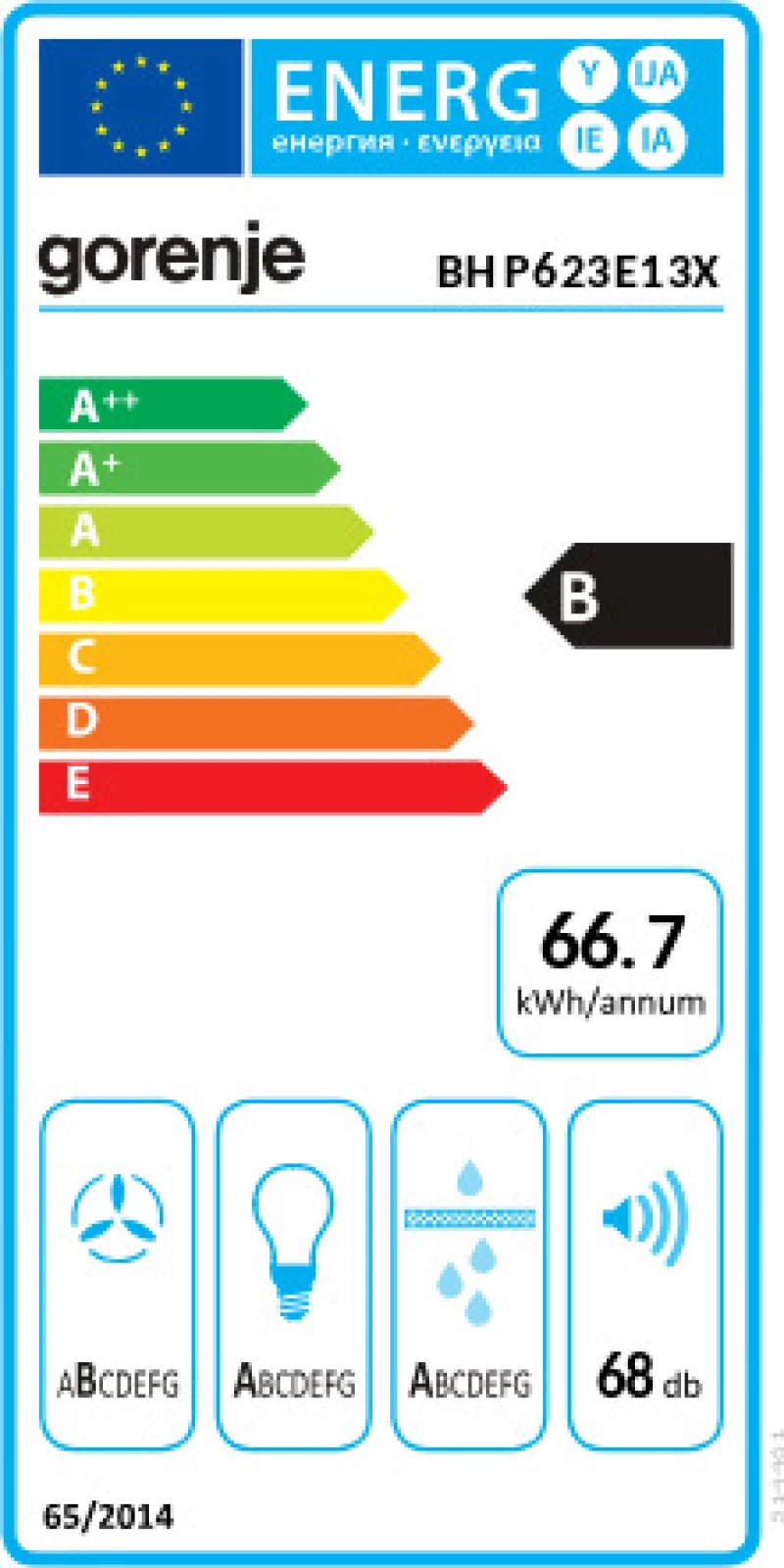 Απορροφητήρας Συρόμενος Gorenje BHP623E13X