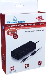 Powertech Φορτιστής Laptop Pt-54 Για Toshiba, 90W, 19V