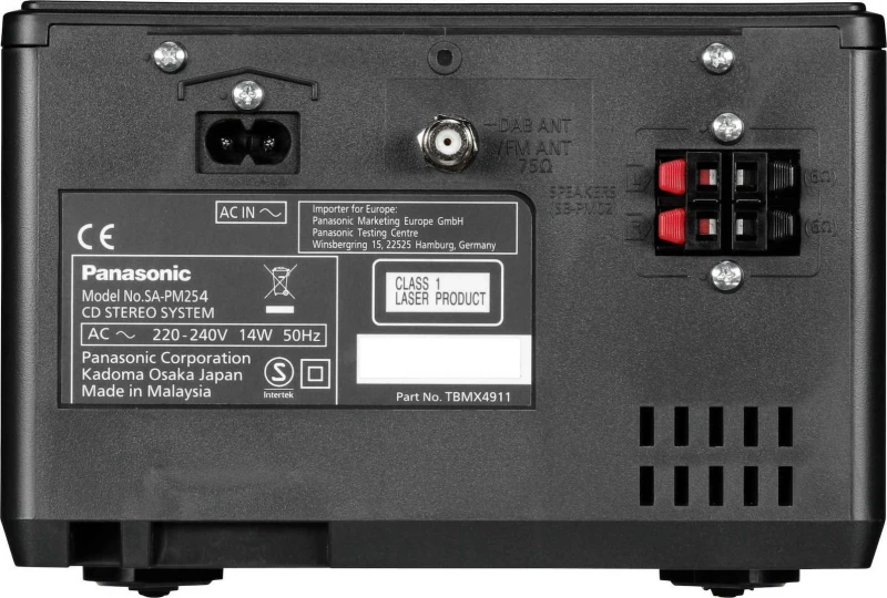 Sc-Pm254Eg-K - Panasonic Sc-Pm254Eg-K Black