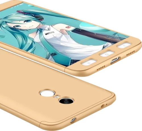 360° Full Body Protection Hard Cover Gold (Xiaomi Redmi Note 4x)