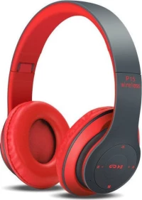 Future Elegant Wireless Headphones Flexible Noise Cancellation Musics Headphone P15, σε κόκκινο χρώμα