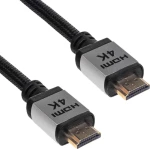 Akyga HDMI 2.0 Braided Cable HDMI male - HDMI male 3m Μαύρο