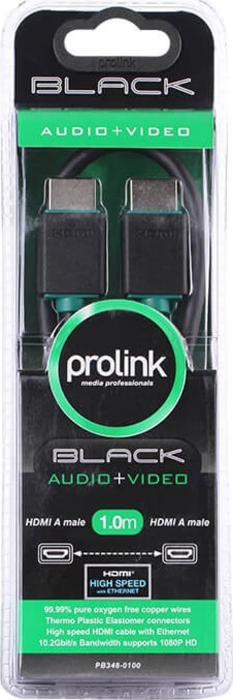 Prolink HDMI 1.4 Cable HDMI male - HDMI male 1.5m Μαύρο