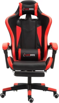 Herzberg Gaming Chair με Υποπόδιο Red