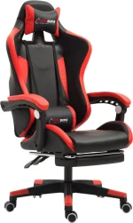 Herzberg Gaming Chair με Υποπόδιο Red