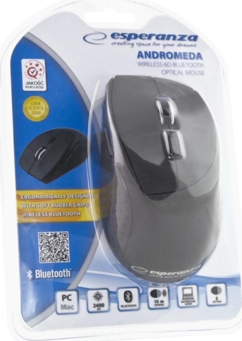 Esperanza Adromeda Ασύρματο Bluetooth Ποντίκι Black