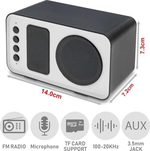 KB10 Ηχείο Bluetooth με Ραδιόφωνο White