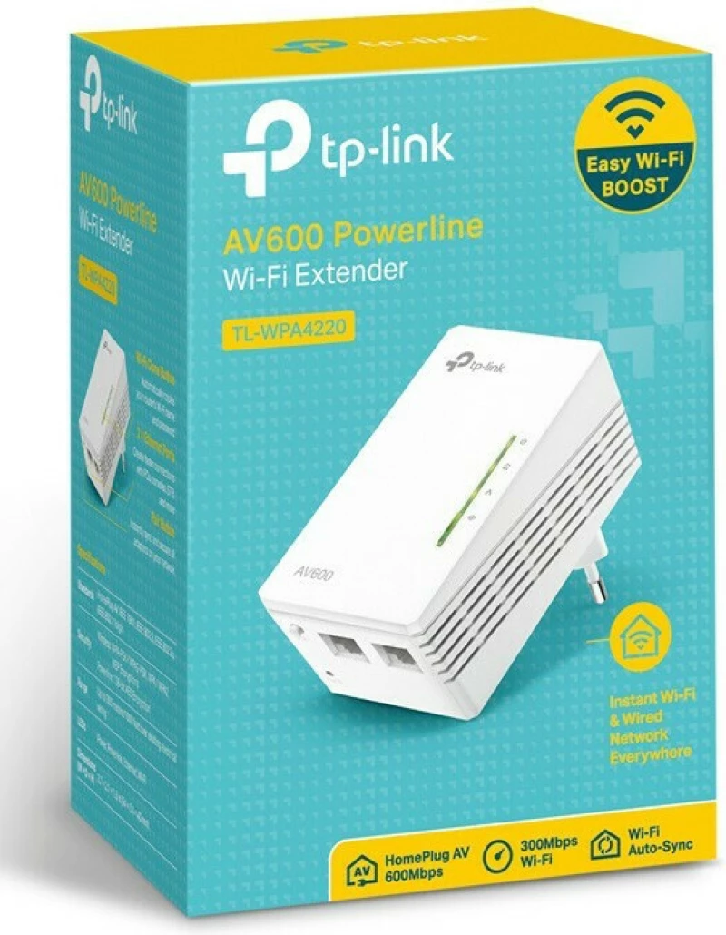 Tp-Link Wi-Fi Powerline Extender, Av600 300Mbps, Ver. 4.0
