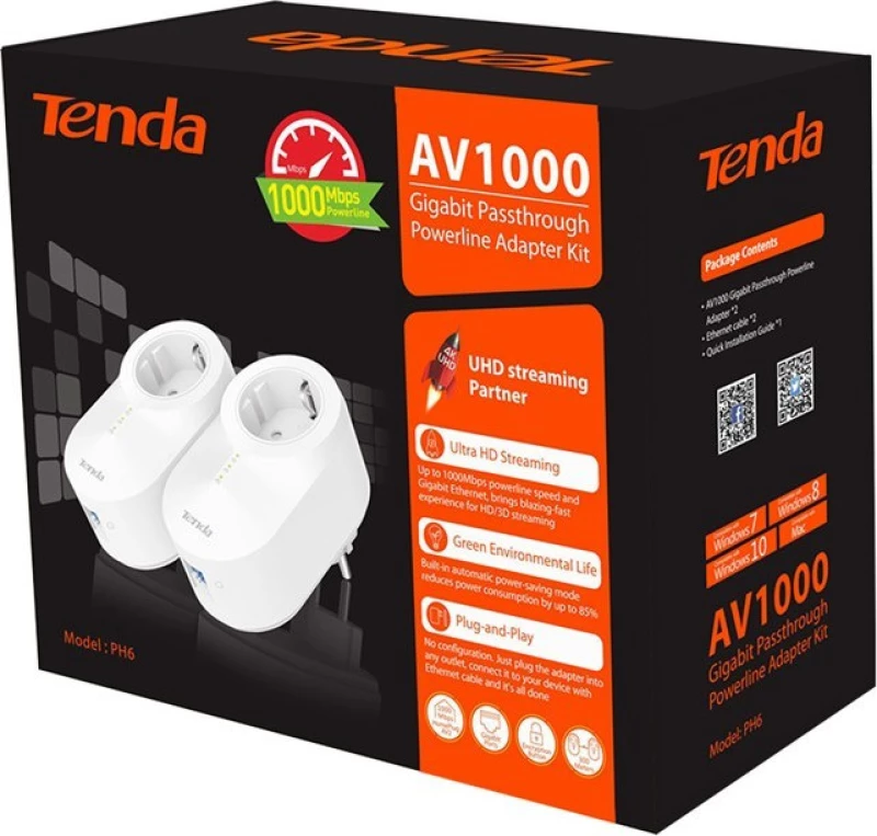 Powerline Tenda Ph6 Av1000 Kit