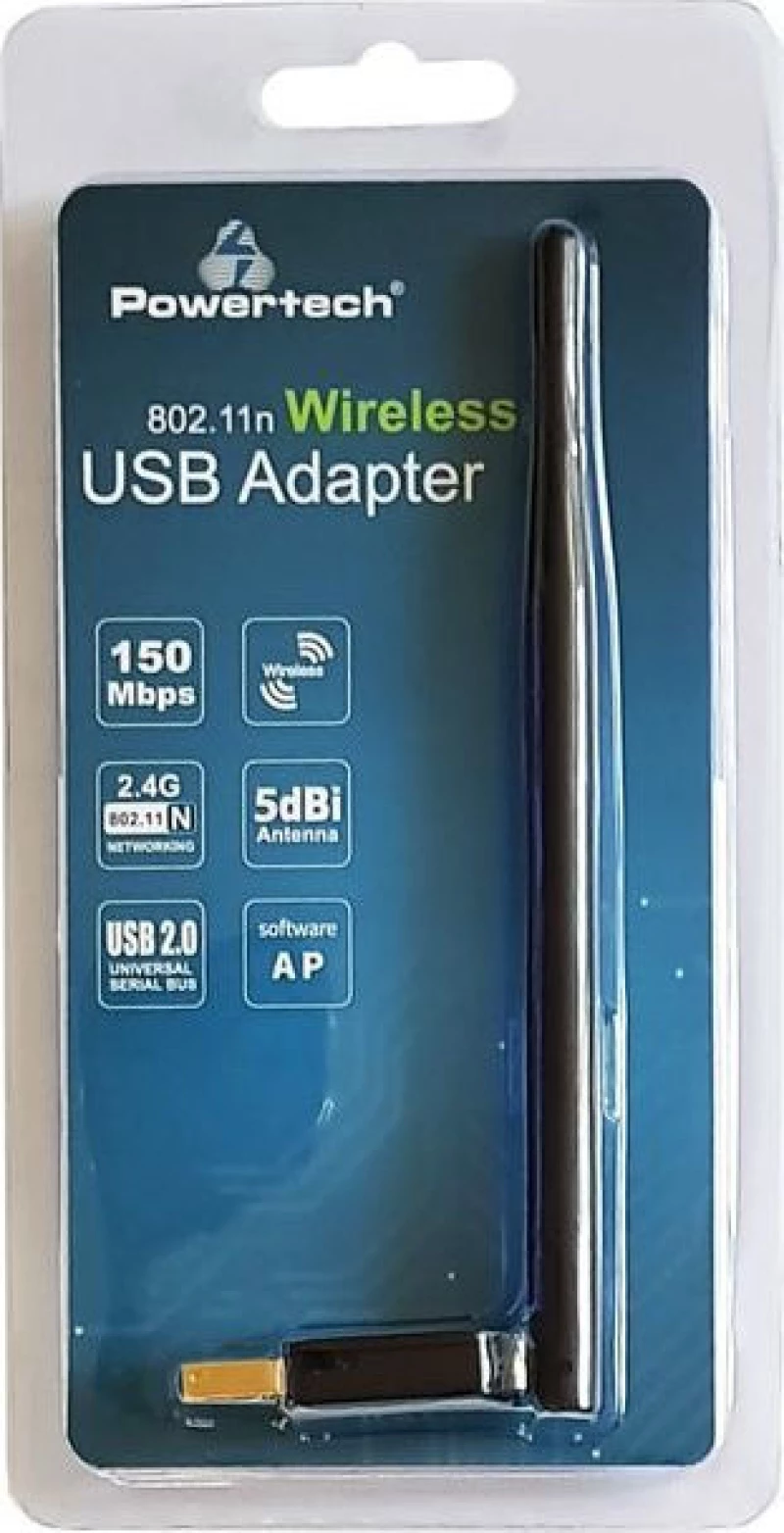 Usb Wi-Fi Adapter 150Mbps Mt7601 Power Tech Pt-695