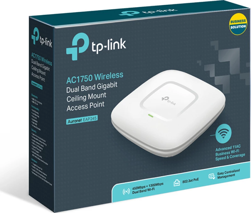 Tp-Link Wi-Fi Access Point Eap245 Ac1750 Dual Band, Ceiling Mount, Ver.1