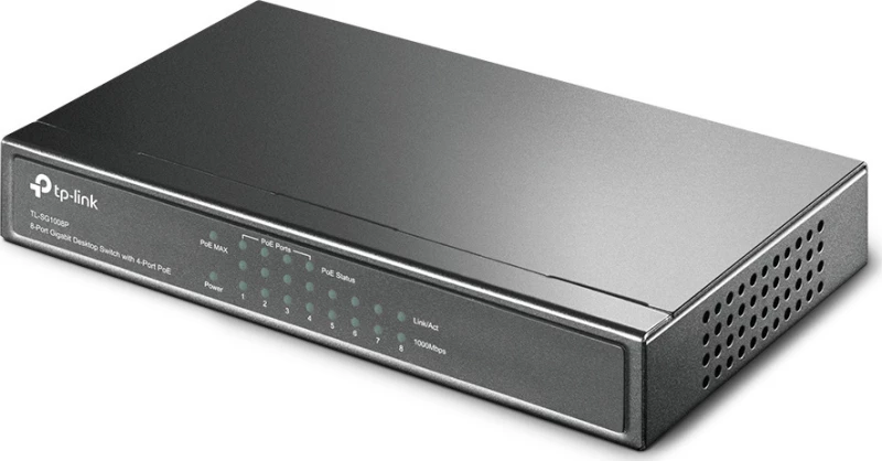 Tp-Link 8-Port Gigabit Desktop Switch Tl-Sg1008P, 4-Port Poe, Ver. 3.0