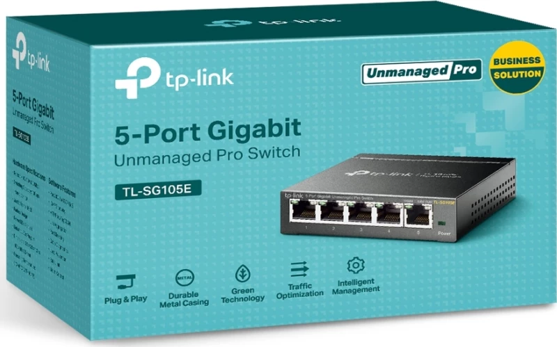 Tp-Link Easy Smart Switch Tl-Sg105E, 5-Port Gigabit, Ver. 4.0