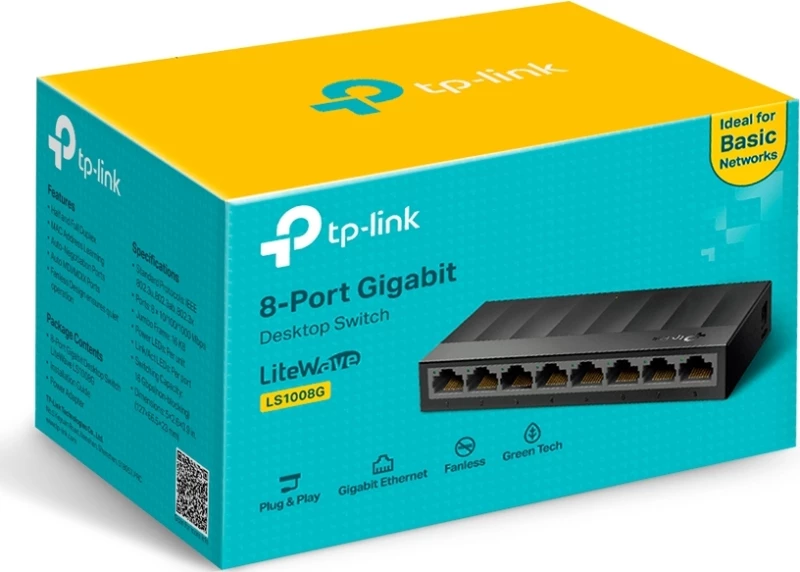 Tp-Link Ls1008G V1 8-Port 10/100/1000Mbps Desktop Switch