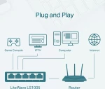 TP-Link LS1005 v1.0, 5-Port 10/100Mbps Desktop Switch