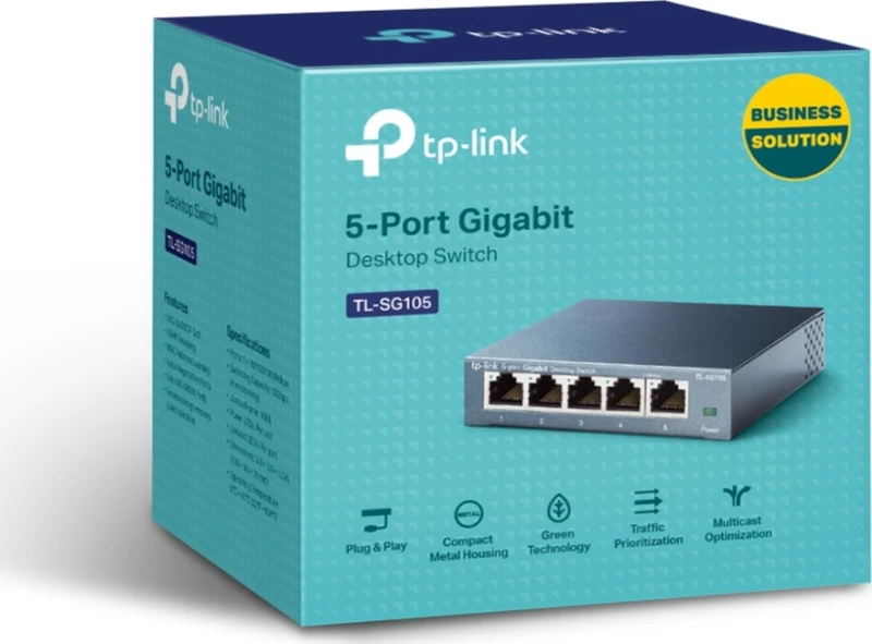 Tp-Link 5-Port 10/100/1000Mbps Desktop Switch (Tl-Sg105) V6