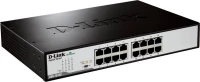 D-Link DGS-1016D/E μεταγωγέας δικτύου Μη διαχειρίσιμος Μαύρος (Μαύρο), Μεταλλικός