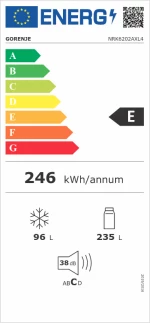 Gorenje NRK6202AXL4 Ψυγειοκαταψύκτης NoFrost Inox