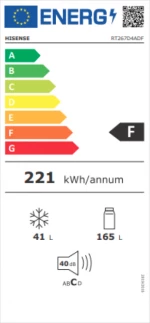 Hisense RT267D4ADF Ψυγείο Δίπορτο