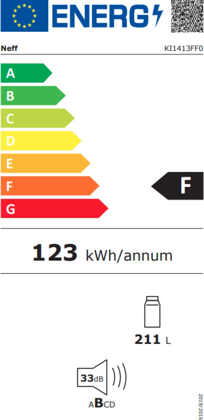 Neff KI1413FF0 Εντοιχιζόμενο Ψυγείο Συντήρησης