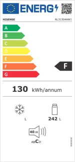Hisense RL313D4AW1 Μονόπορτο Ψυγείο