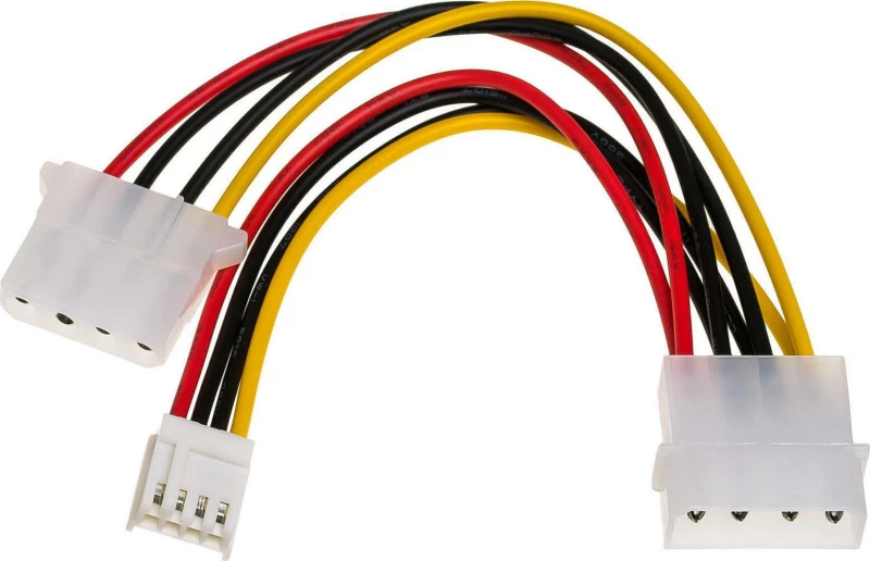 Akyga 4-Pin Molex male - 4-Pin Molex female - mini 4-Pin Molex female Cable 0.15m (AK-CA-14)