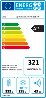 AEG RCB65121TX Ψυγειοκαταψύκτης NoFrost Inox