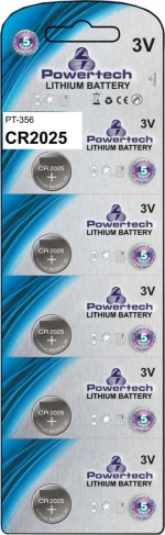 Powertech Μπαταρία Λιθίου 3V, Cr2025, 1Τμχ