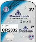 Powertech Μπαταρία Λιθίου Cr2032, 3V, 1Τμχ