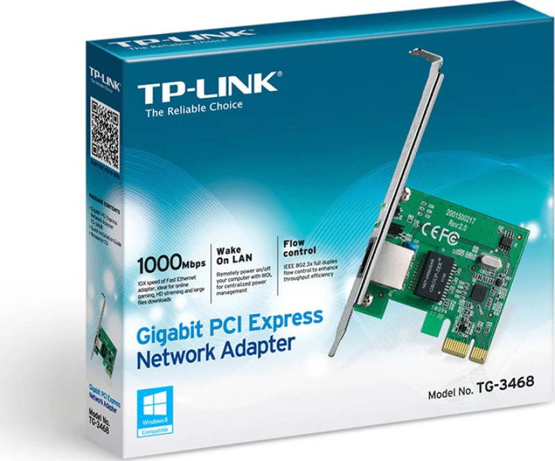 TP-Link TG-3468 v2.0, ​32-bit Gigabit PCIe Network Adapter