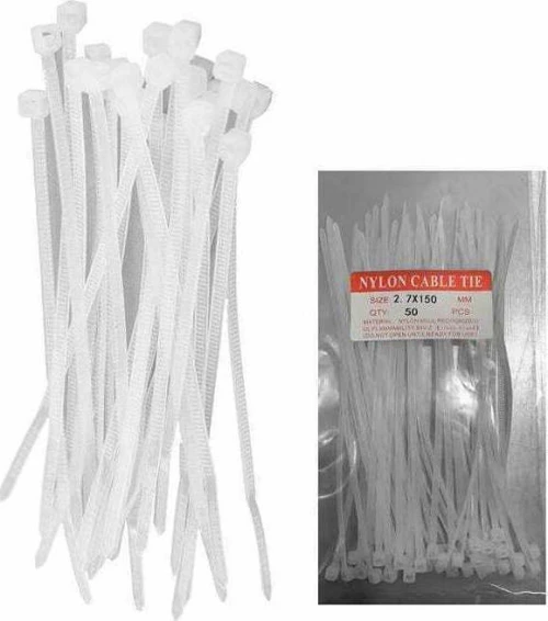 Δεματικά Καλωδίων 150x27mm Λευκό 50τμχ
