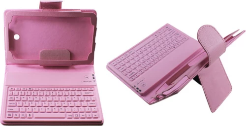 Bluetooth Keyboard Flip Cover Ροζ (Galaxy Tab 3 7.0)