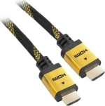GoGEN HDMI 1.4 Braided Cable HDMI male - HDMI male 3m Μαύρο