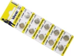 Buttoncell Vinnic Lr1142F Ag12 Lr43 Τεμ. 10 Με Διάτρητη Συσκευασία
