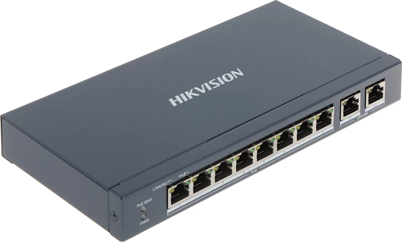 Hikvision Ds-3E0310P-E/M Poe Switch 8-Port 10/100Mbps + 2-Port Gigabit
