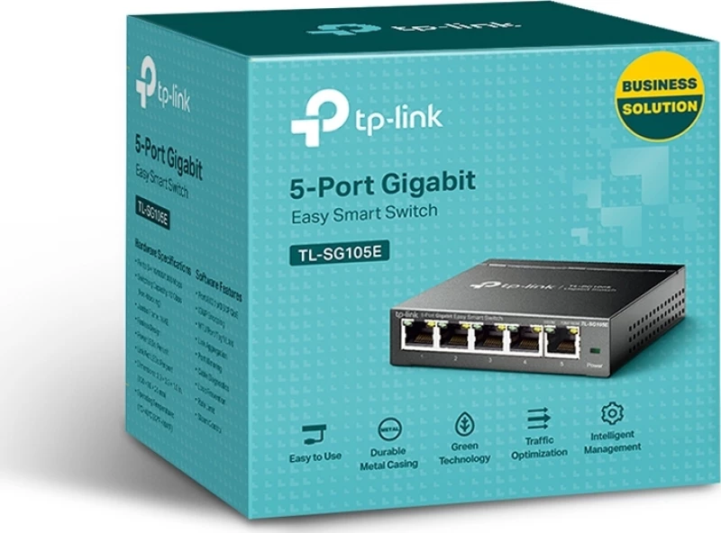 Tp-Link Tl-Sg105E 5-Port Gigabit Easy Smart Switch V5