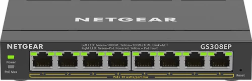 Network Switch Netgear 8X Ge Gs308Ep-100Pes