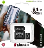 Kingston Canvas Select Plus microSDXC 64GB U1 V10 A1 with Adapter
