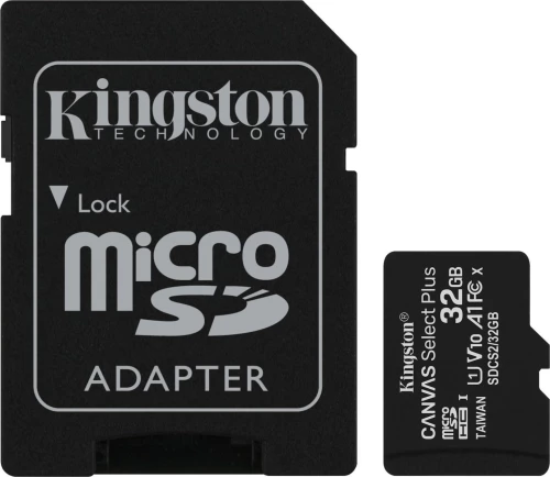 Kingston Canvas Select Plus microSDHC 32GB U1 V10 A1 with Adapter