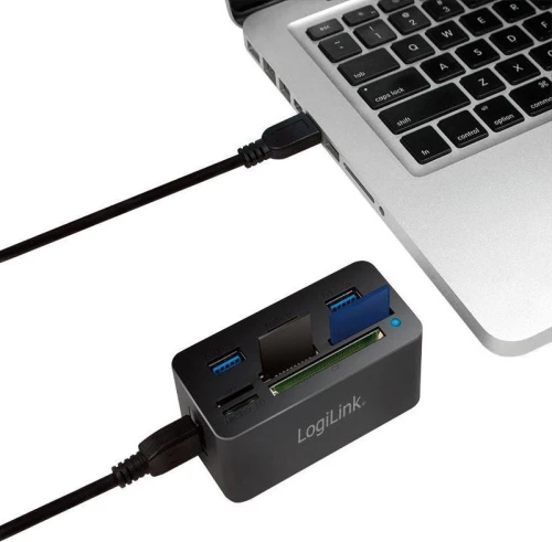 LogiLink USB 3.0 Hub with All-in-One Card Reader