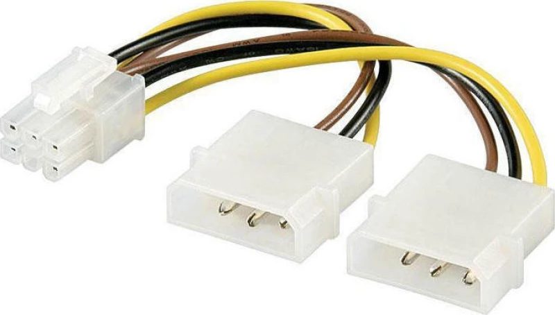 Goobay 4 Pin Molex male - 6 Pin PCIE male Cable 0.15m (51360)