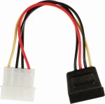 Nedis 4 Pin Molex male - 15 Pin Sata female Cable 0.15m (CCGP73500VA015)