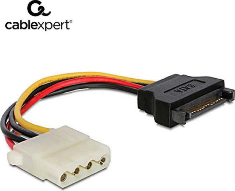 Cablexpert 15-Pin Sata male - 4-Pin Molex female Cable 0.15m (CC-SATA-PS-M)