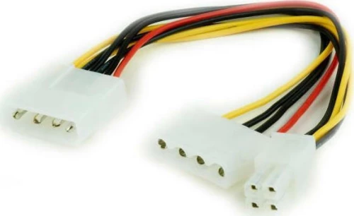 Cablexpert 4-Pin Molex male - 4 Pin EPS / 4-Pin Molex female Cable 0.15m Λευκό (CC-PSU-4)