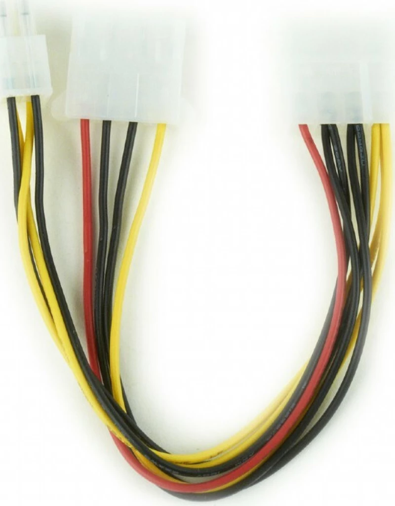 Cablexpert 4-Pin Molex male - 4 Pin EPS / 4-Pin Molex female Cable 0.15m Λευκό (CC-PSU-4)