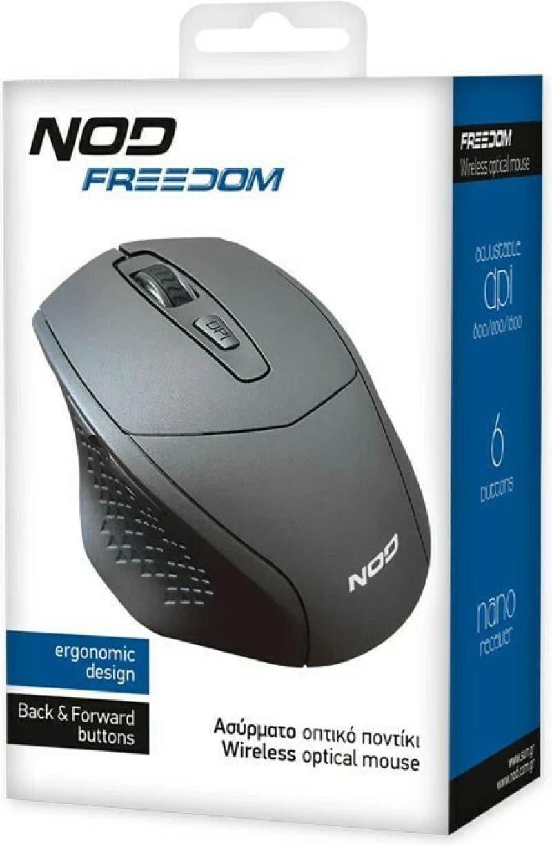 NOD Freedom Ασύρματο Ποντίκι Γκρι